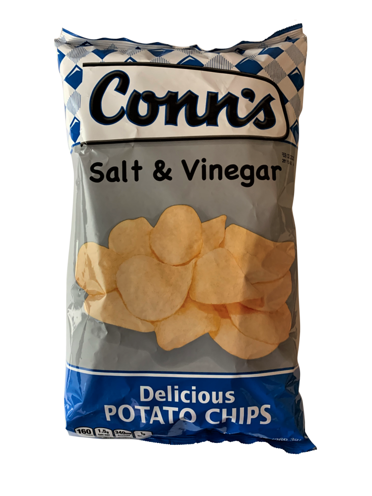 slide 1 of 1, Conn's Salt & Vinegar Potato Chips, 8 oz