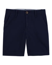 Oshkosh Kid Stretch Chino Uniform Shorts - Navy - Size 7