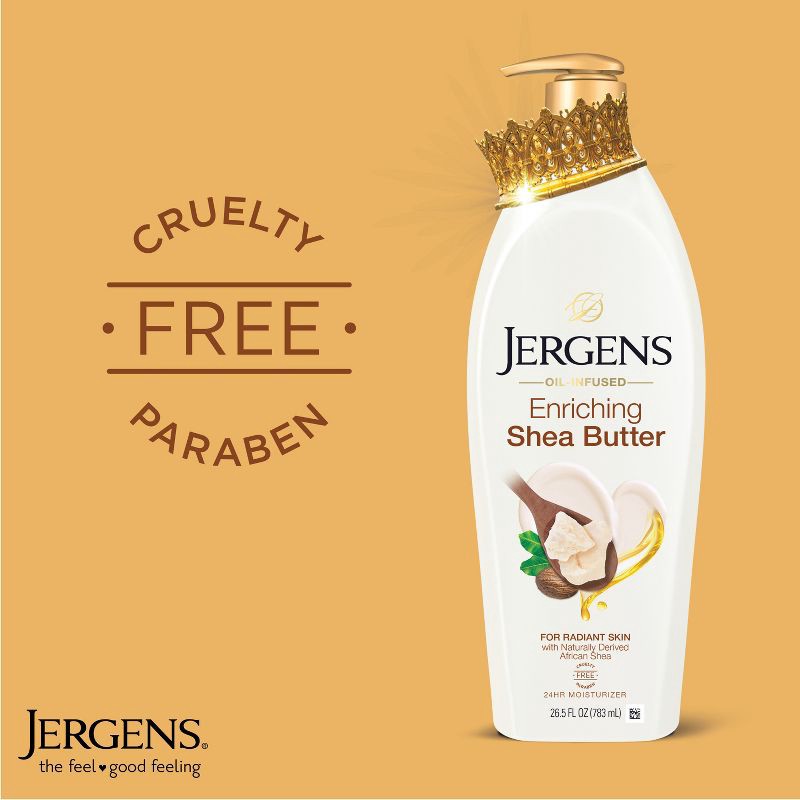 slide 4 of 8, Jergens Enriching Shea Butter Hand and Body Lotion For Dry Skin, Dermatologist Tested - 26.5 fl oz, 26.5 fl oz