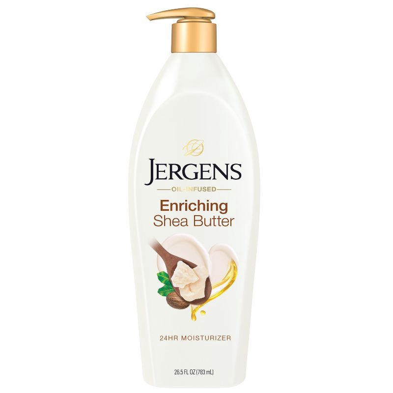 slide 1 of 8, Jergens Enriching Shea Butter Hand and Body Lotion For Dry Skin, Dermatologist Tested - 26.5 fl oz, 26.5 fl oz