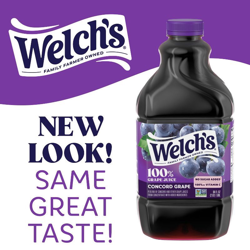 slide 3 of 7, Welch's 100% Grape Juice - 64 fl oz Bottle, 64 fl oz