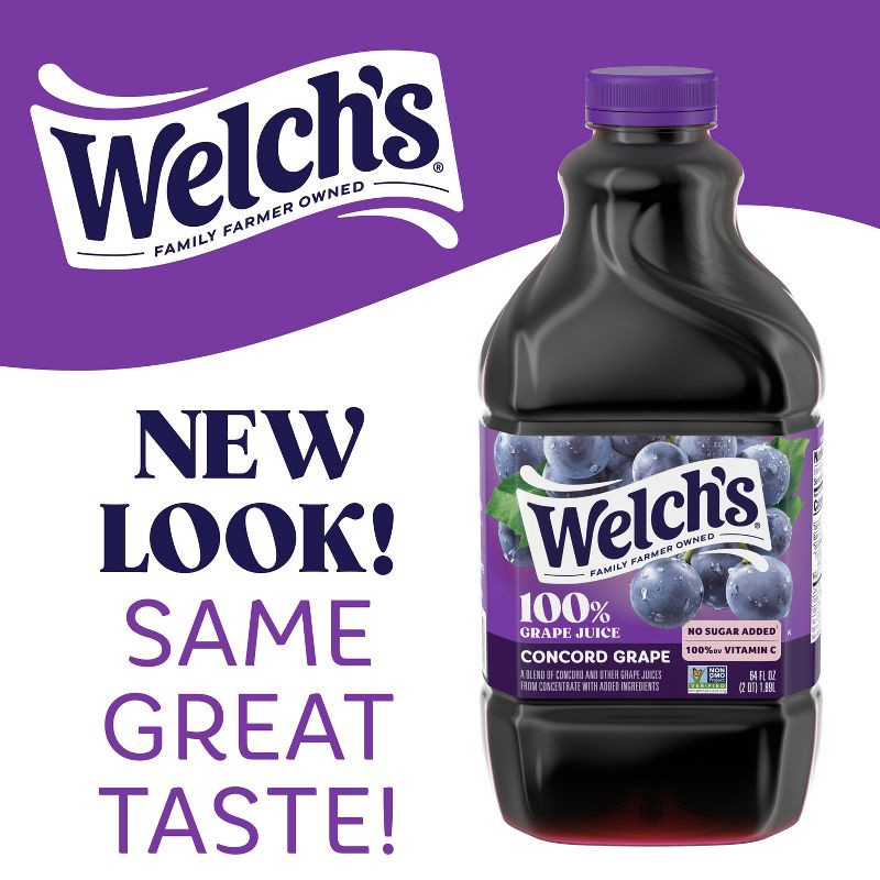 slide 3 of 8, Welch's 100% Grape Juice - 64 fl oz Bottle, 64 fl oz