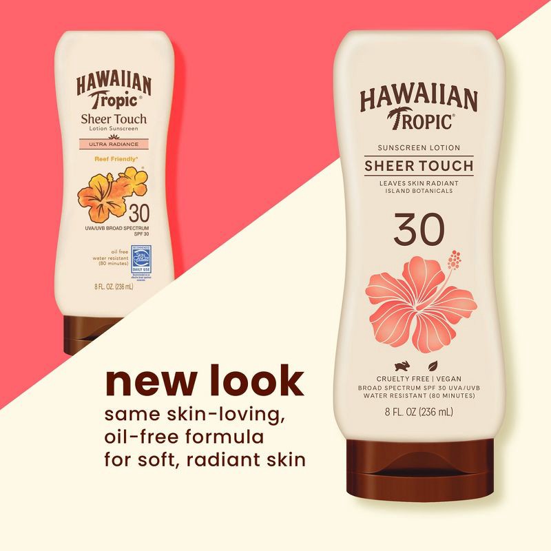 slide 3 of 9, Hawaiian Tropic Sheer Touch Ultra Radiance Lotion Sunscreen - SPF 30 - 8oz, 0 x 8 oz