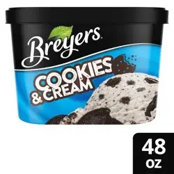 Breyers Ice Cream Breyers Cookies & Cream Frozen Dairy Dessert With Chocolate Cookies - 48oz