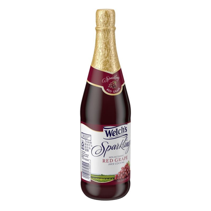 slide 12 of 15, Welch's Sparkling Red Grape Juice - 25.4 fl oz Glass Bottle, 25.4 fl oz