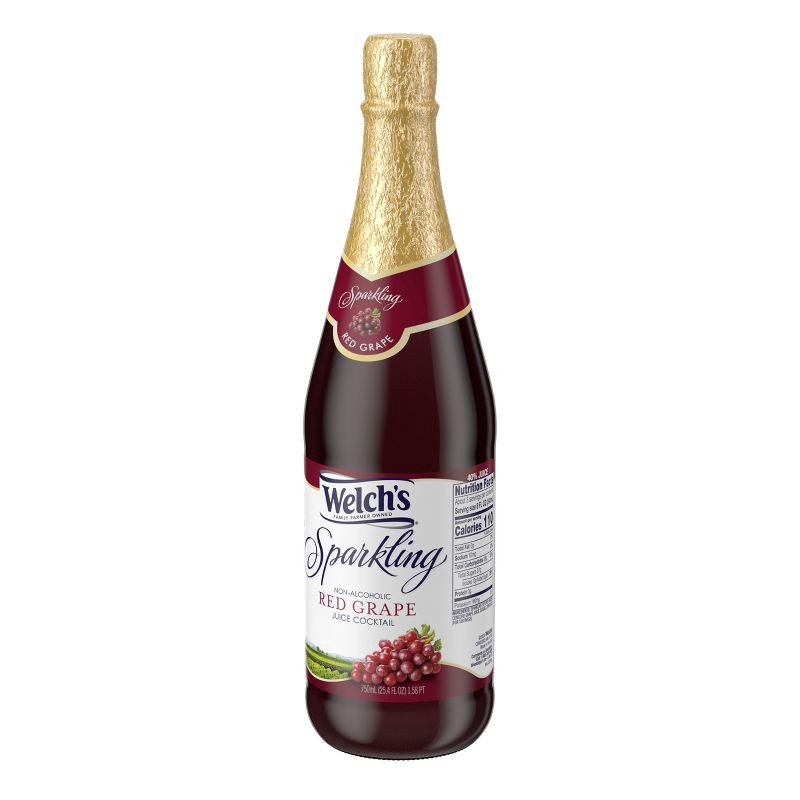 slide 13 of 15, Welch's Sparkling Red Grape Juice - 25.4 fl oz Glass Bottle, 25.4 fl oz