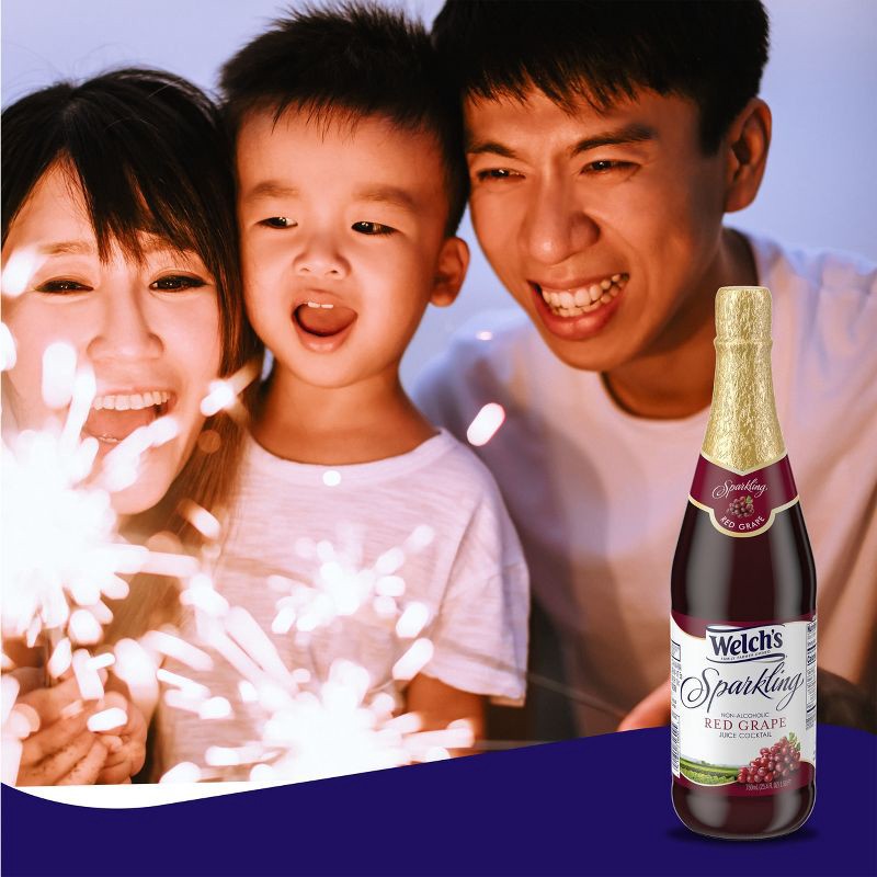 slide 14 of 15, Welch's Sparkling Red Grape Juice - 25.4 fl oz Glass Bottle, 25.4 fl oz