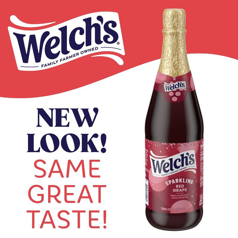slide 5 of 15, Welch's Sparkling Red Grape Juice - 25.4 fl oz Glass Bottle, 25.4 fl oz