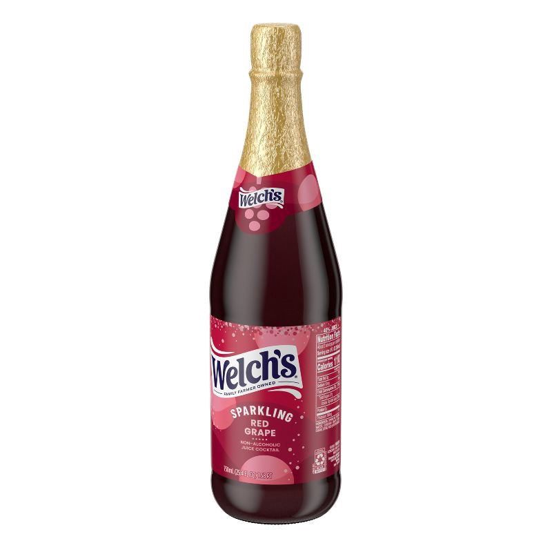 slide 8 of 15, Welch's Sparkling Red Grape Juice - 25.4 fl oz Glass Bottle, 25.4 fl oz