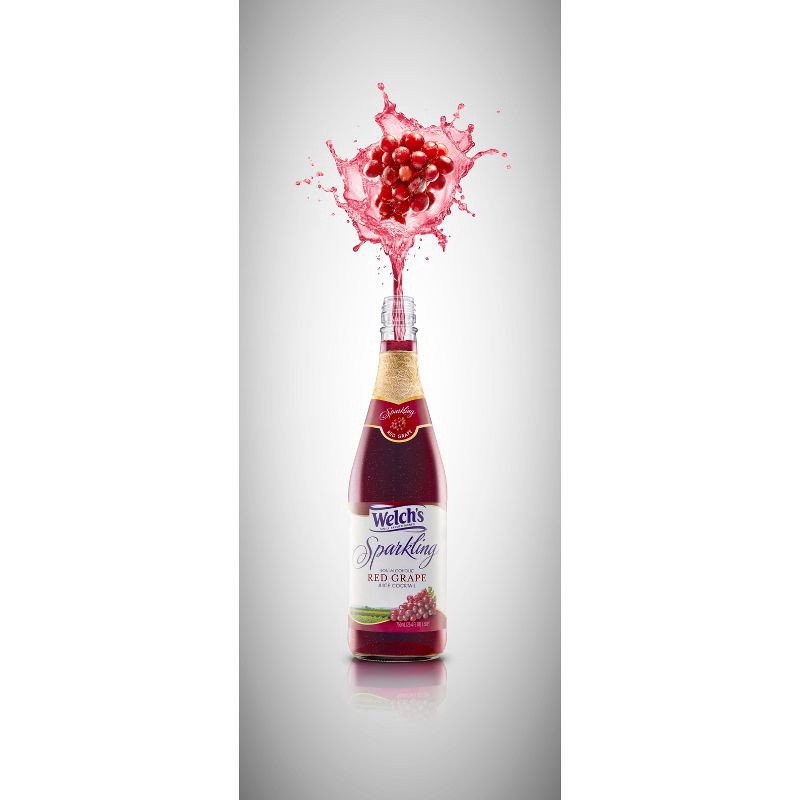 slide 10 of 15, Welch's Sparkling Red Grape Juice - 25.4 fl oz Glass Bottle, 25.4 fl oz