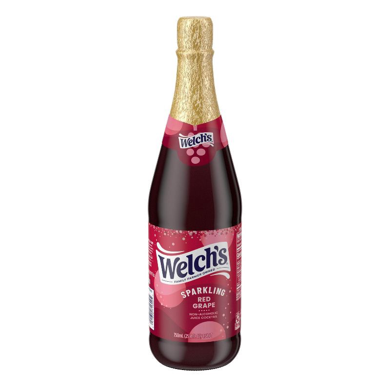 slide 1 of 15, Welch's Sparkling Red Grape Juice - 25.4 fl oz Glass Bottle, 25.4 fl oz