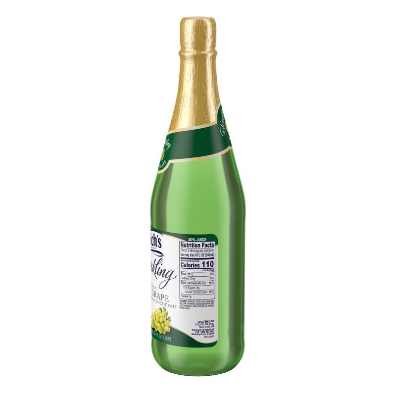 slide 10 of 14, Welch's Sparkling White Grape Juice - 25.4 fl oz Glass Bottles, 25.4 fl oz