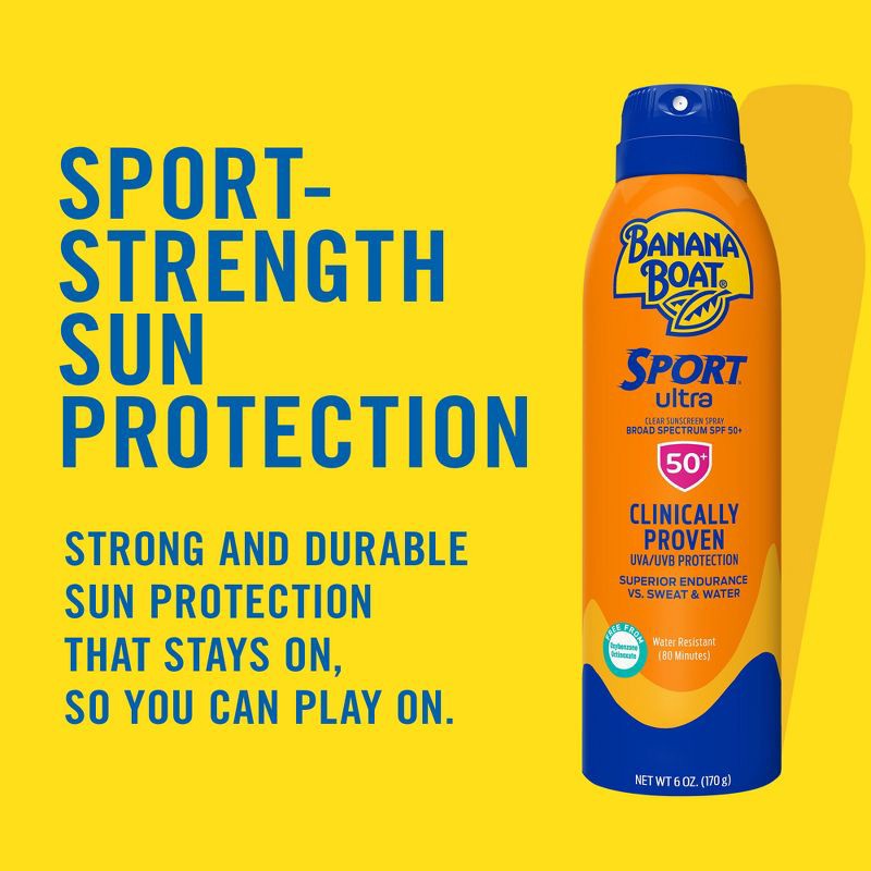 slide 3 of 6, Banana Boat Ultra Sport Clear Sunscreen Spray - SPF 50+ - 9.5oz, 9.5 oz