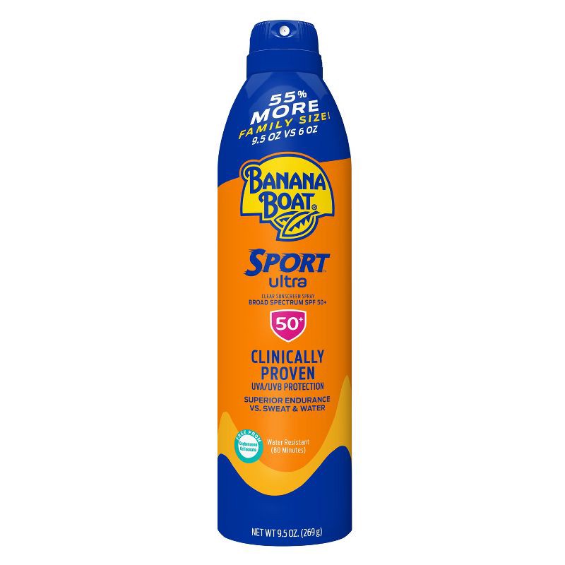 slide 1 of 6, Banana Boat Ultra Sport Clear Sunscreen Spray - SPF 50+ - 9.5oz, 9.5 oz