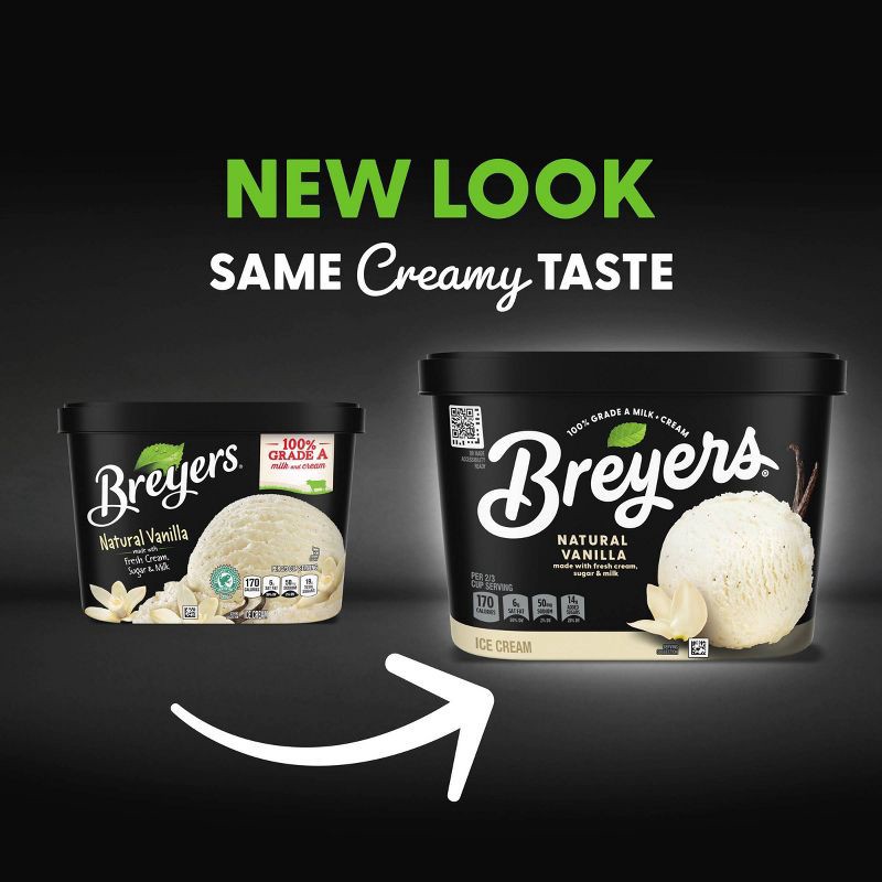 slide 2 of 8, Breyers Ice Cream Breyers Original Ice Cream Natural Vanilla - 48oz, 48 oz