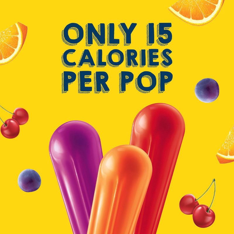 slide 5 of 10, Popsicle Orange Cherry Grape Sugar Free Variety Ice Pops - 18pk, 18 ct