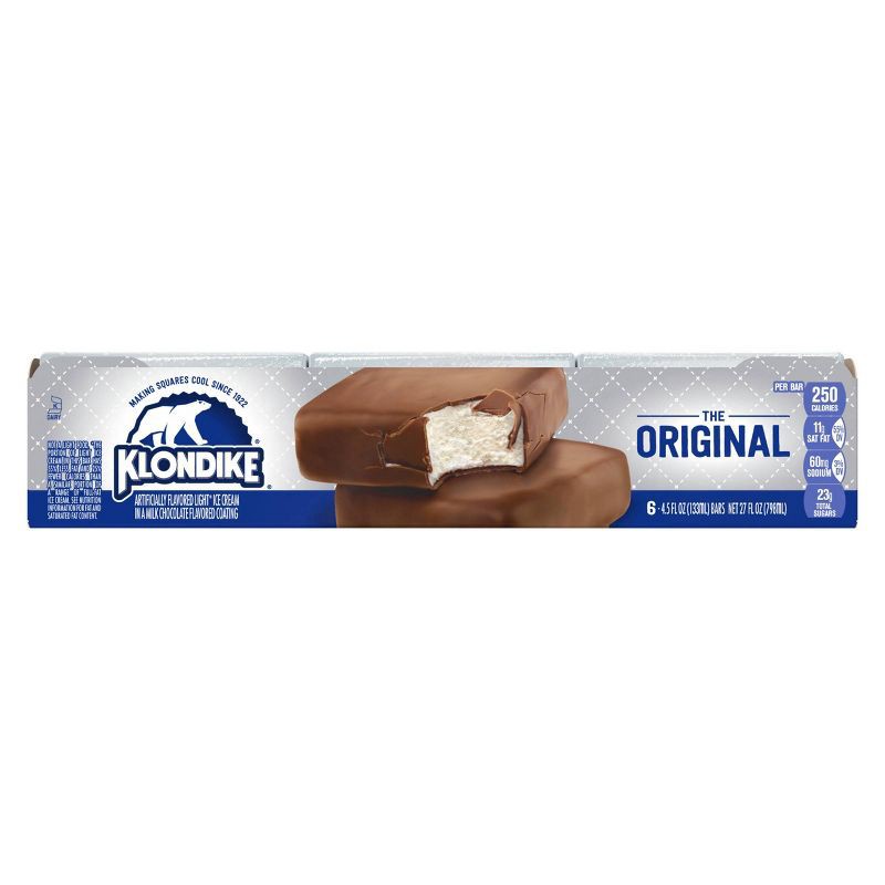 slide 2 of 11, Klondike Original Vanilla Ice Cream Bars Dipped in Chocolately Coating - 6ct, 6 ct