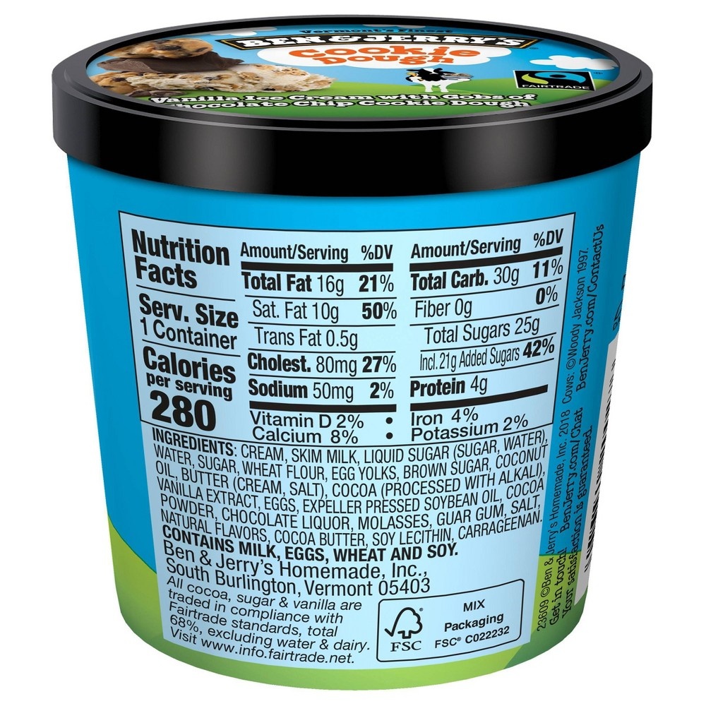 slide 3 of 7, Ben & Jerry's Chocolate Chip Cookie Dough Ice Cream, 4 oz