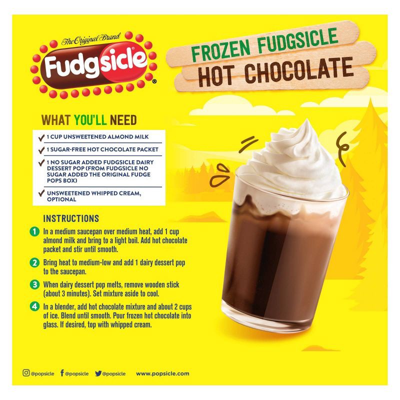 slide 3 of 7, Popsicle Fudgsicle No Sugar Added Original FudgePops - 18pk, 18 ct