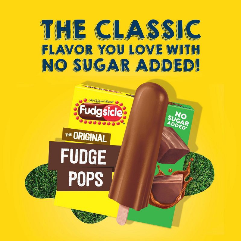 slide 4 of 7, Popsicle Fudgsicle No Sugar Added Original FudgePops - 18pk, 18 ct