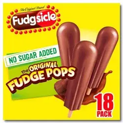 Popsicle Fudgsicle No Sugar Added Original FudgePops - 18pk