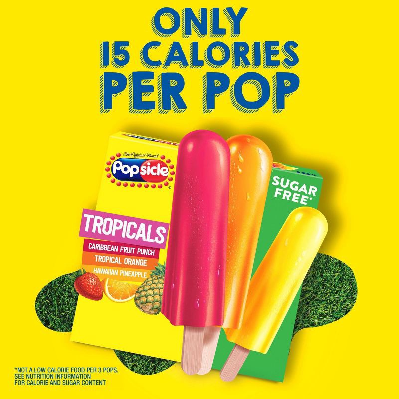 slide 4 of 14, Popsicle Sugar Free Tropicals Ice Pops - 18pk, 18 ct