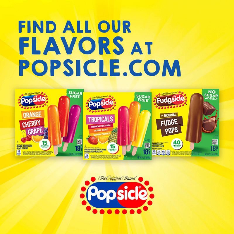 slide 7 of 14, Popsicle Sugar Free Tropicals Ice Pops - 18pk/29.7 fl oz, 18 ct, 29.7 fl oz