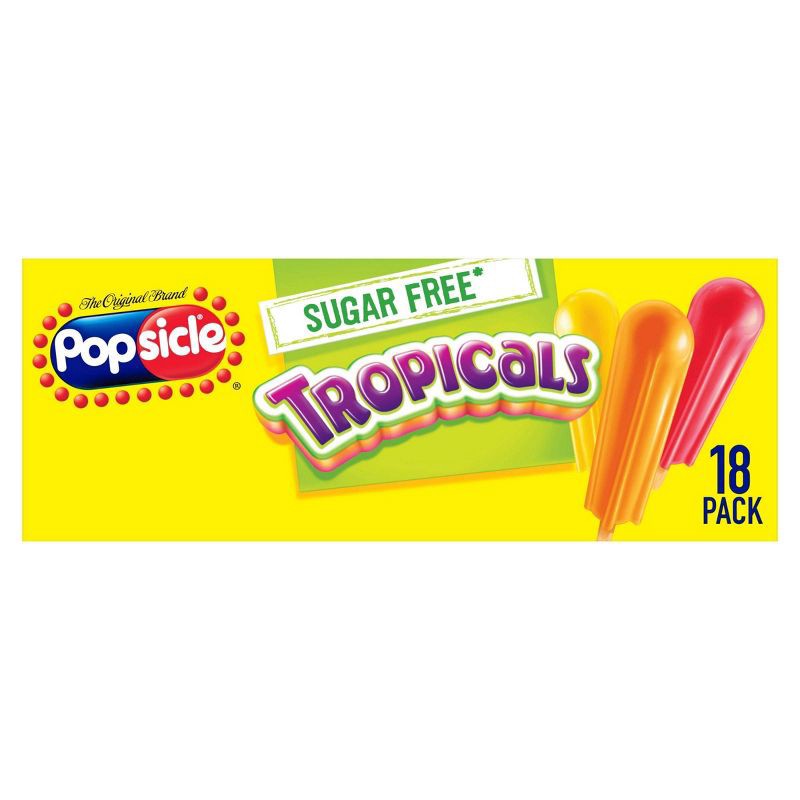 slide 8 of 14, Popsicle Sugar Free Tropicals Ice Pops - 18pk/29.7 fl oz, 18 ct, 29.7 fl oz