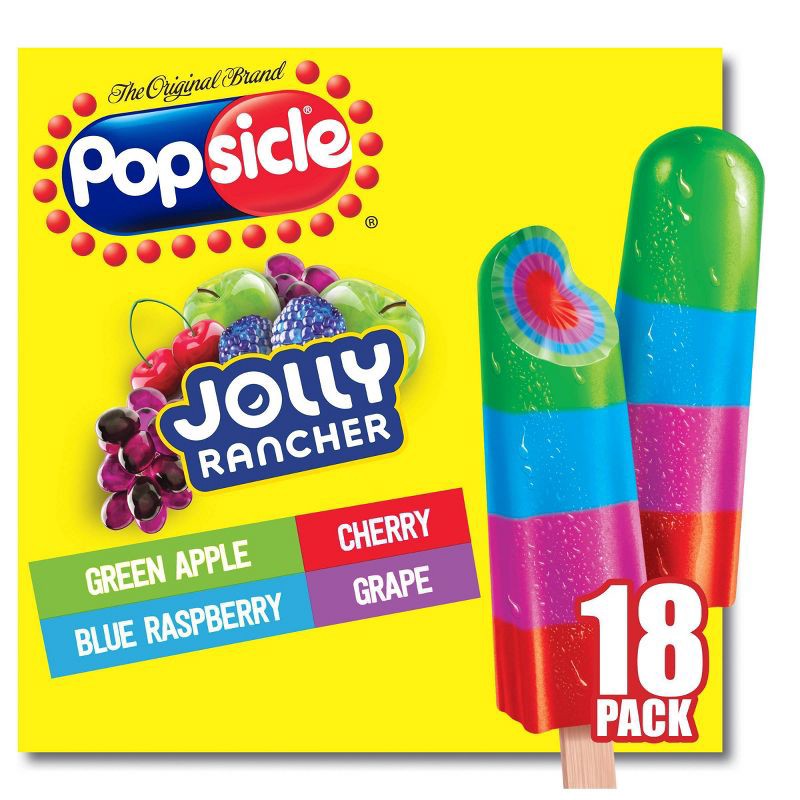 slide 1 of 8, Popsicle Jolly Rancher Ice Pops - 18pk, 18 ct