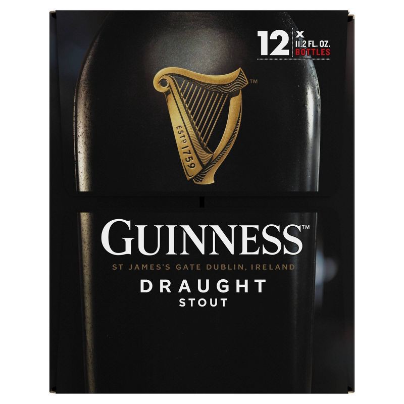 slide 15 of 16, Guinness Draught Beer- 12pk/11.2 fl oz Bottles, 12 ct, 11.2 fl oz