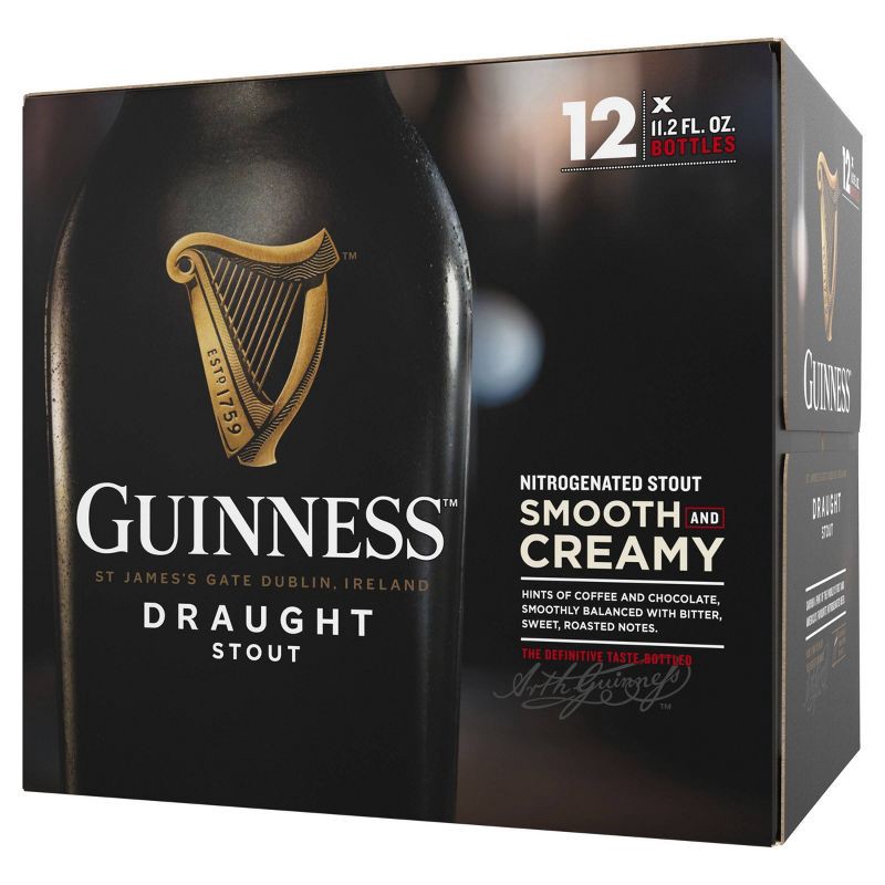 slide 11 of 16, Guinness Draught Beer- 12pk/11.2 fl oz Bottles, 12 ct, 11.2 fl oz