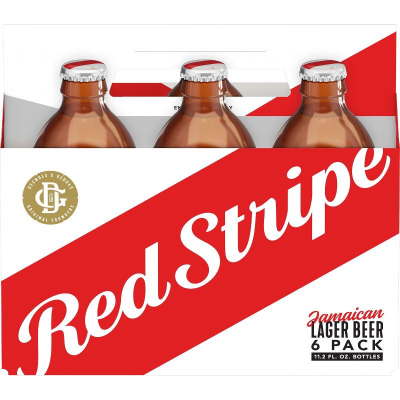 slide 6 of 7, Red Stripe Lager Beer - 6pk/12oz Bottles, 6 ct; 12 oz