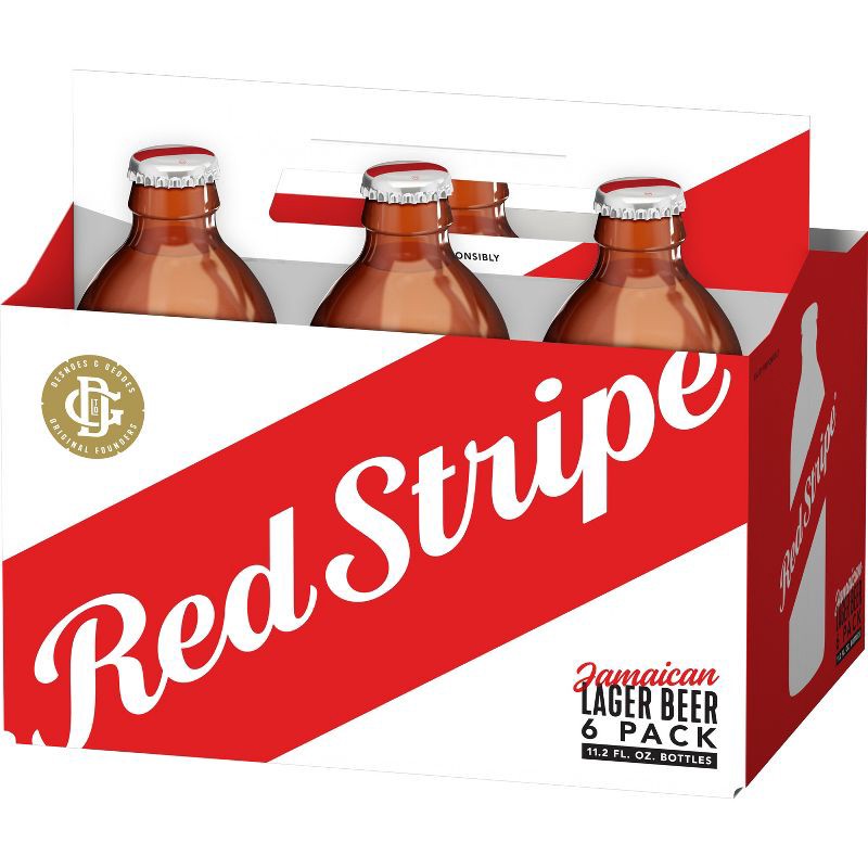 slide 7 of 7, Red Stripe Lager Beer - 6pk/12oz Bottles, 6 ct; 12 oz