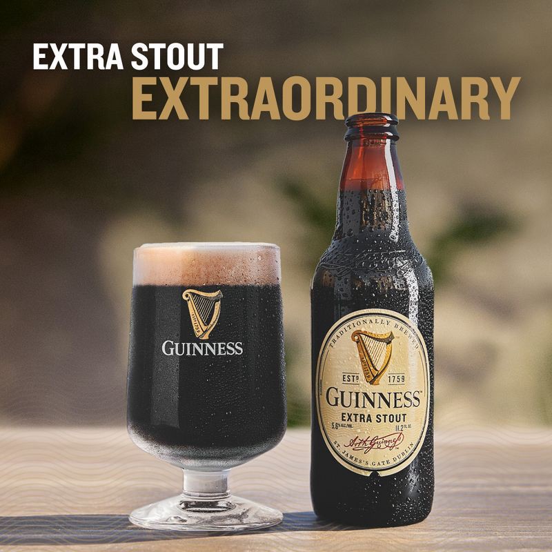 slide 2 of 8, Guinness Extra Stout Beer - 6pk/11.2 fl oz Bottles, 6 ct; 11.2 fl oz