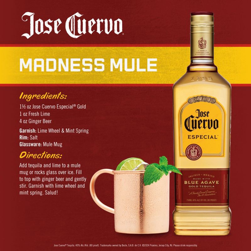 slide 10 of 10, Jose Cuervo Especial Gold Tequila - 750ml Bottle, 750 ml