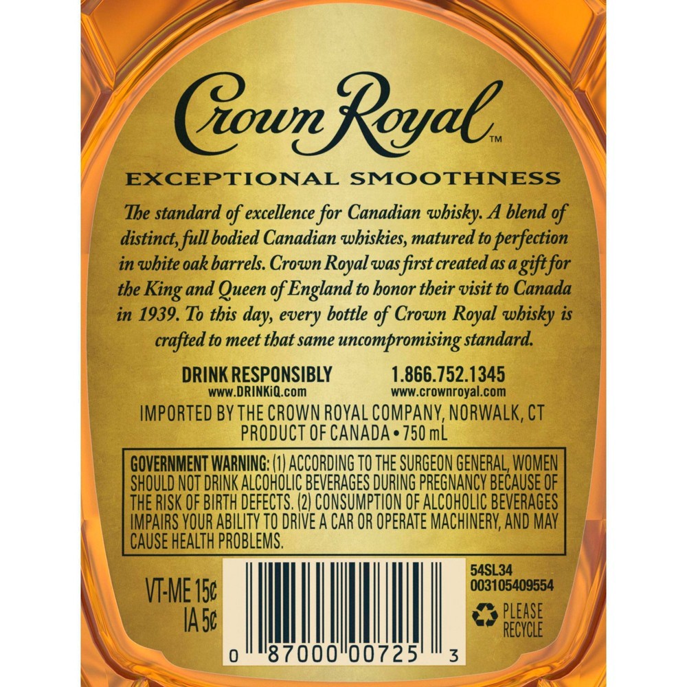 slide 5 of 11, Crown Royal Canadian Whisky - 750ml Bottle, 750 ml