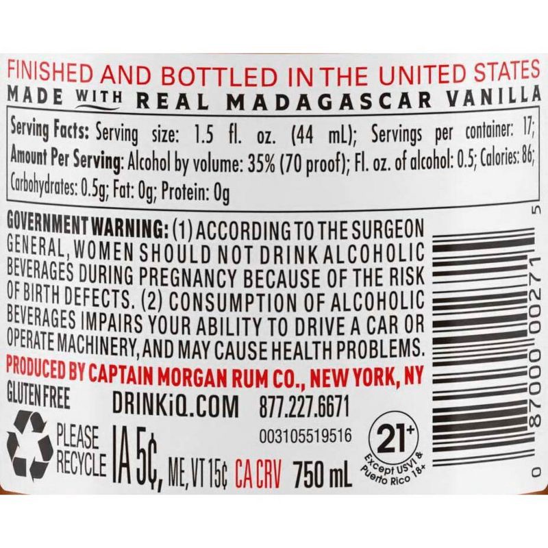 slide 7 of 9, Captain Morgan Original Spiced Rum - 750ml Bottle, 750 ml