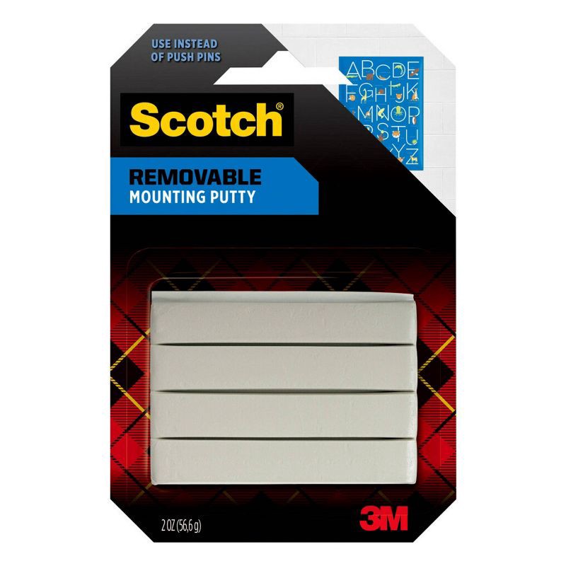 slide 1 of 6, Scotch 2oz Removable Mounting Putty, 2 oz