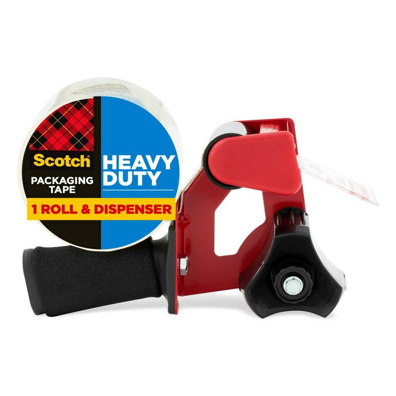 slide 2 of 15, Scotch Shipping Packaging Tape with Heavy Duty Dispenser, 1 ct