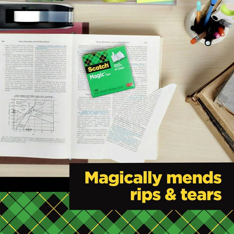slide 6 of 12, Scotch 6pk Magic Tape 3/4"x800": Clear Tape Refills for Dispenser, Adhesive, 0.75" Width, 800" Length, 6 ct