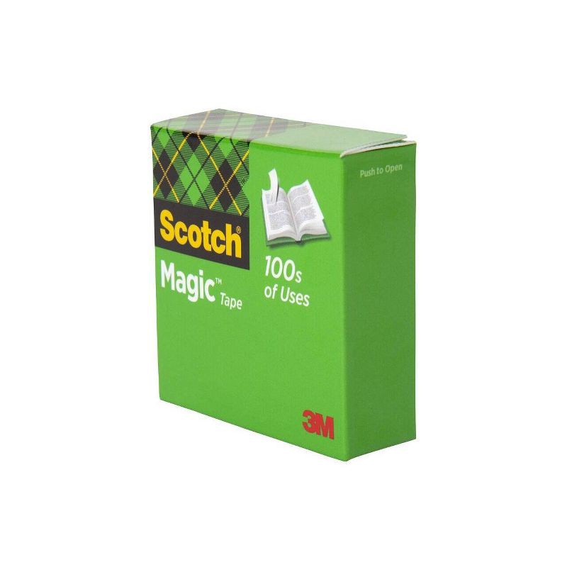 slide 11 of 12, Scotch 6pk Magic Tape 3/4"x800": Clear Tape Refills for Dispenser, Adhesive, 0.75" Width, 800" Length, 6 ct