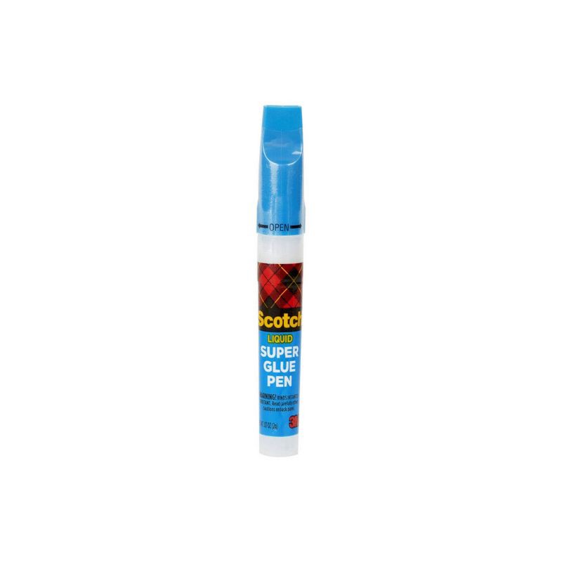 slide 1 of 7, Scotch Super Glue Pen .07oz: Fast Drying Clear Adhesive for Art & Office, 0.07 oz