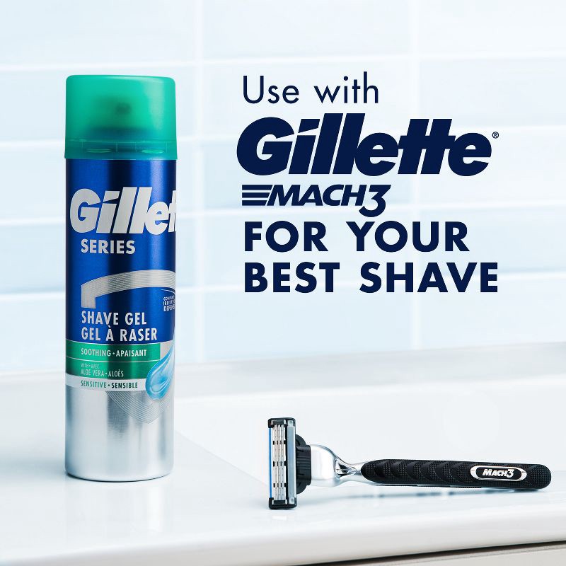 slide 4 of 9, Gillette Series Sensitive Soothing with Aloe Vera Men's Shave Gel - 7oz, 7 oz