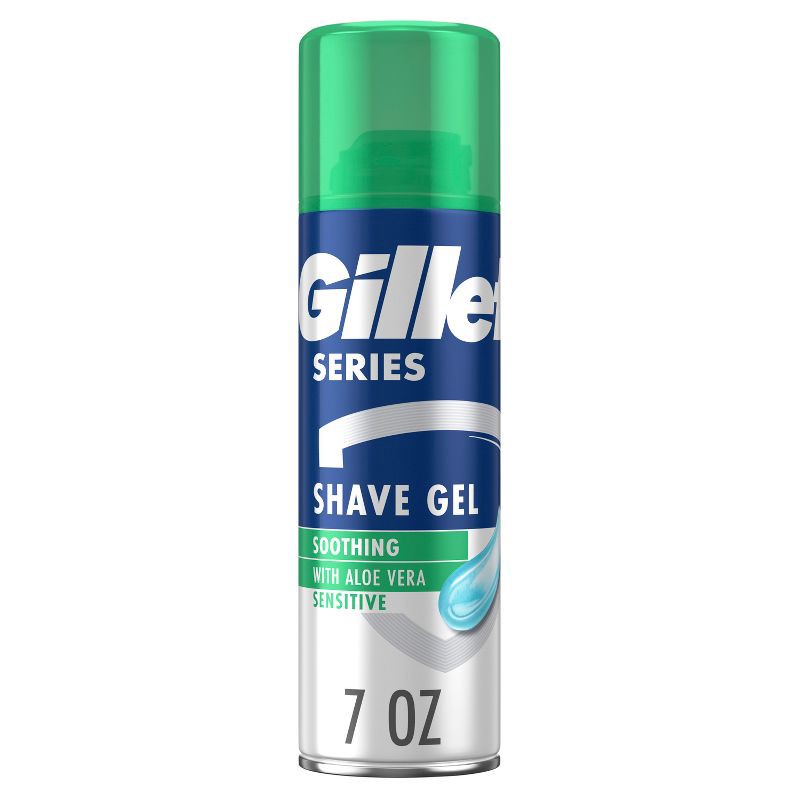 slide 1 of 9, Gillette Series Sensitive Soothing with Aloe Vera Men's Shave Gel - 7oz, 7 oz