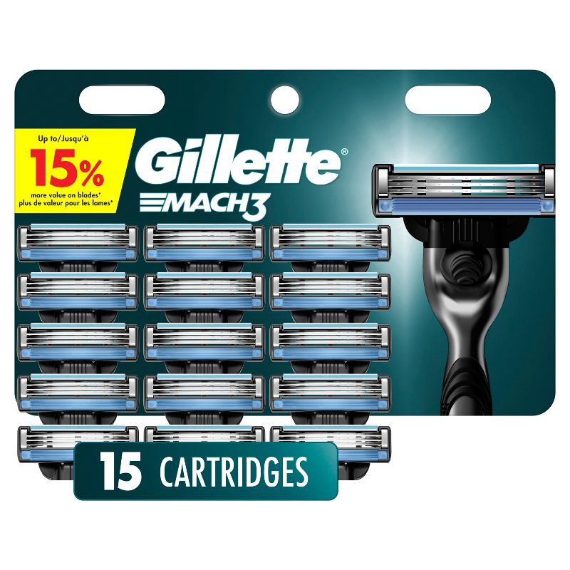 slide 1 of 3, Gillette Mach3 Men's Razor Blade Refills - 15ct, 15 ct