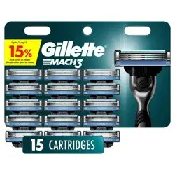 Gillette Mach3 Men's Razor Blade Refills - 15ct