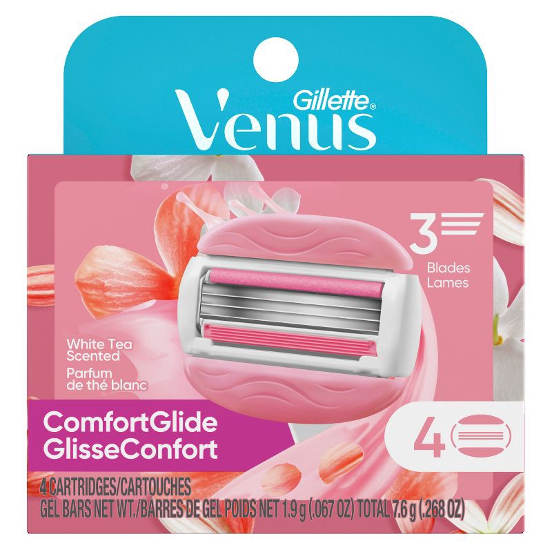 slide 2 of 10, Venus Comfortglide White Tea Women's Razor Blade Refills - 4ct, 4 ct