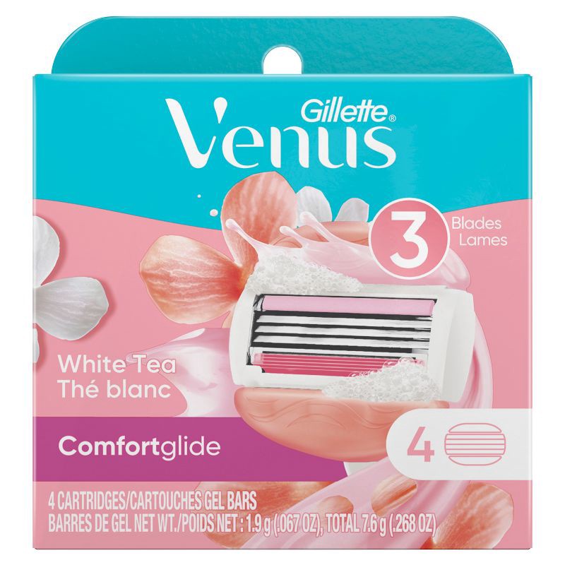 slide 2 of 9, Venus Comfortglide White Tea Women's Razor Blade Refills - 4ct, 4 ct