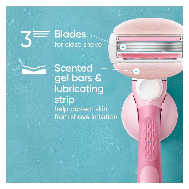 slide 3 of 10, Venus Comfortglide White Tea Women's Razor Blade Refills - 4ct, 4 ct