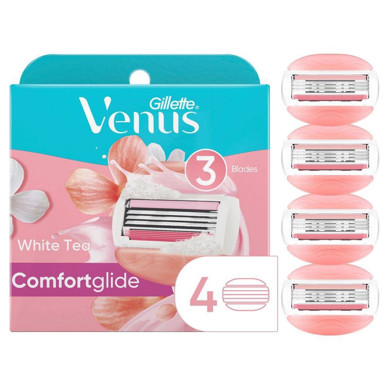 slide 1 of 9, Venus Comfortglide White Tea Women's Razor Blade Refills - 4ct, 4 ct